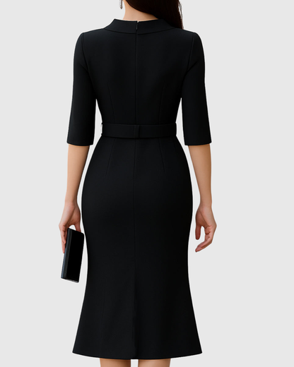 Sachiko Damen Midi-Robe Minimalistisch