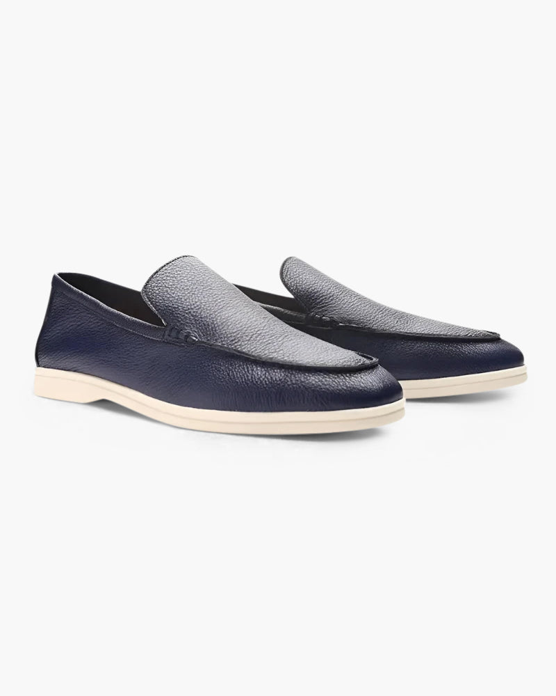 Herren Rindsleder Loafer Vintage Optik Braun - Norvielle