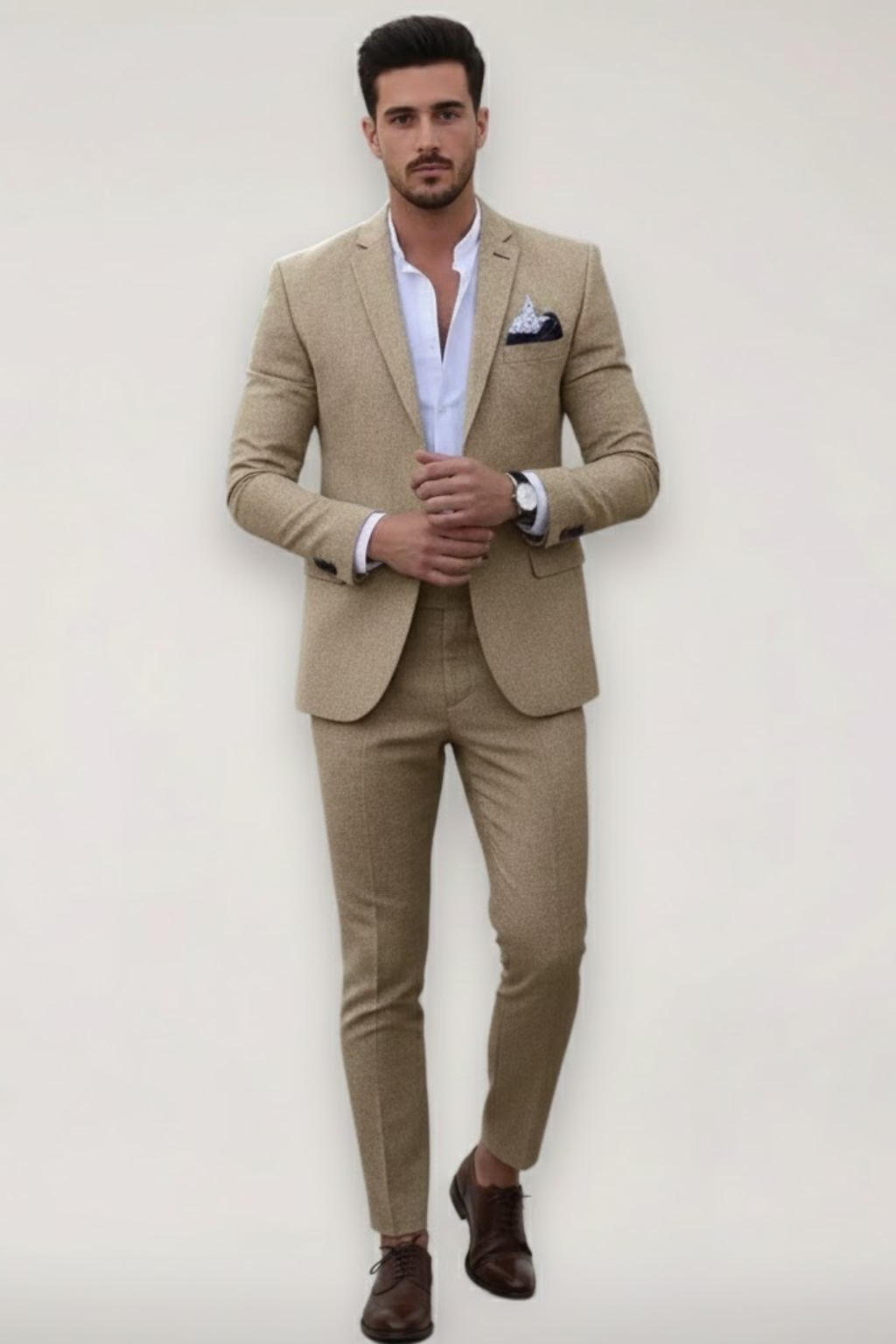 Herren Slim-Fit Zweiteiliger Anzug Frühling Formal - Norvielle