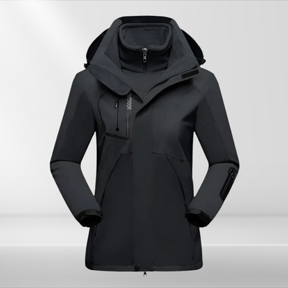 Damen 3-in-1 Outdoorjacke Wetterschutz