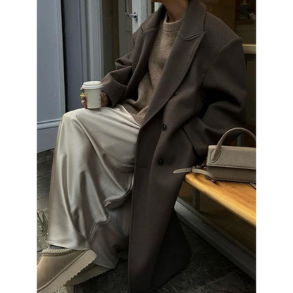 Norvielle Damen Wollmantel Oversize Winter