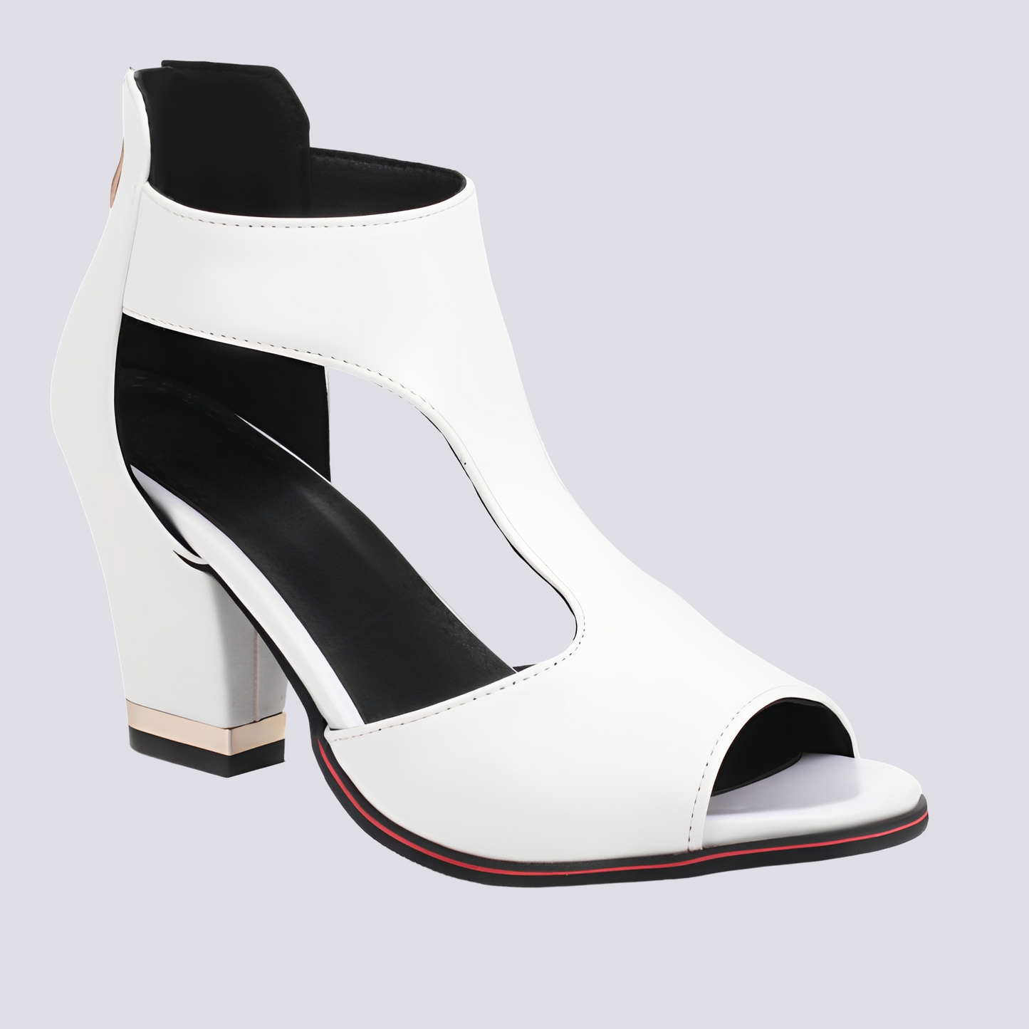 Damen Sandaletten Reißverschluss Elegantes Design