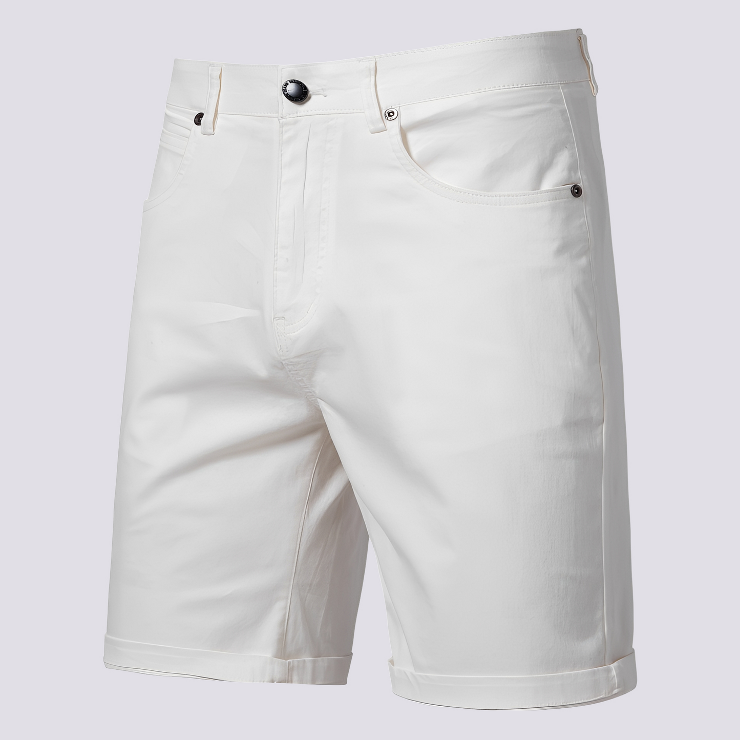 Herren Shorts Gerade Geschnitten Leicht Beige