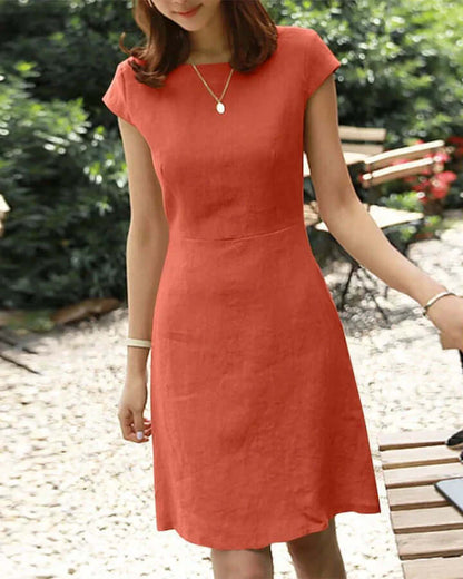 Norvielle Damen Sommerkleid Zarte Ärmel