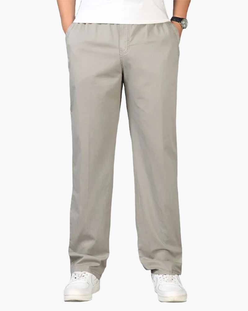 Herren Freizeithose Baumwolle Gerader Schnitt Elastikbund - Norvielle