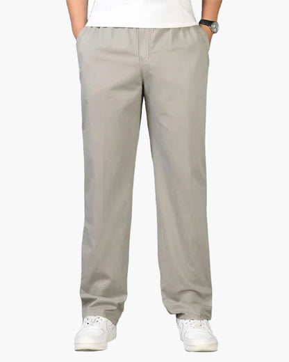 Herren Freizeithose Baumwolle Gerader Schnitt Elastikbund - Norvielle
