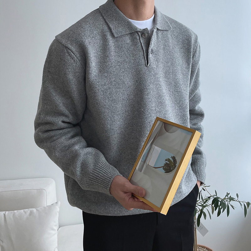 Damen Pullover Mit Polokragen