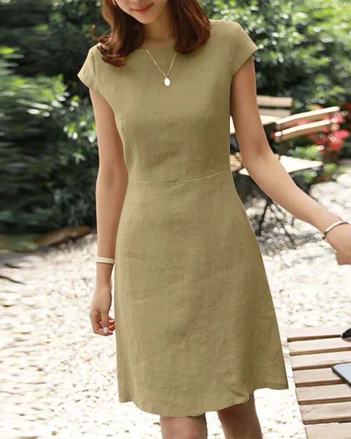 Norvielle Damen Sommerkleid Zarte Ärmel