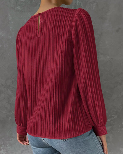 Norvielle Damen Elegantes Rundhals-Shirt