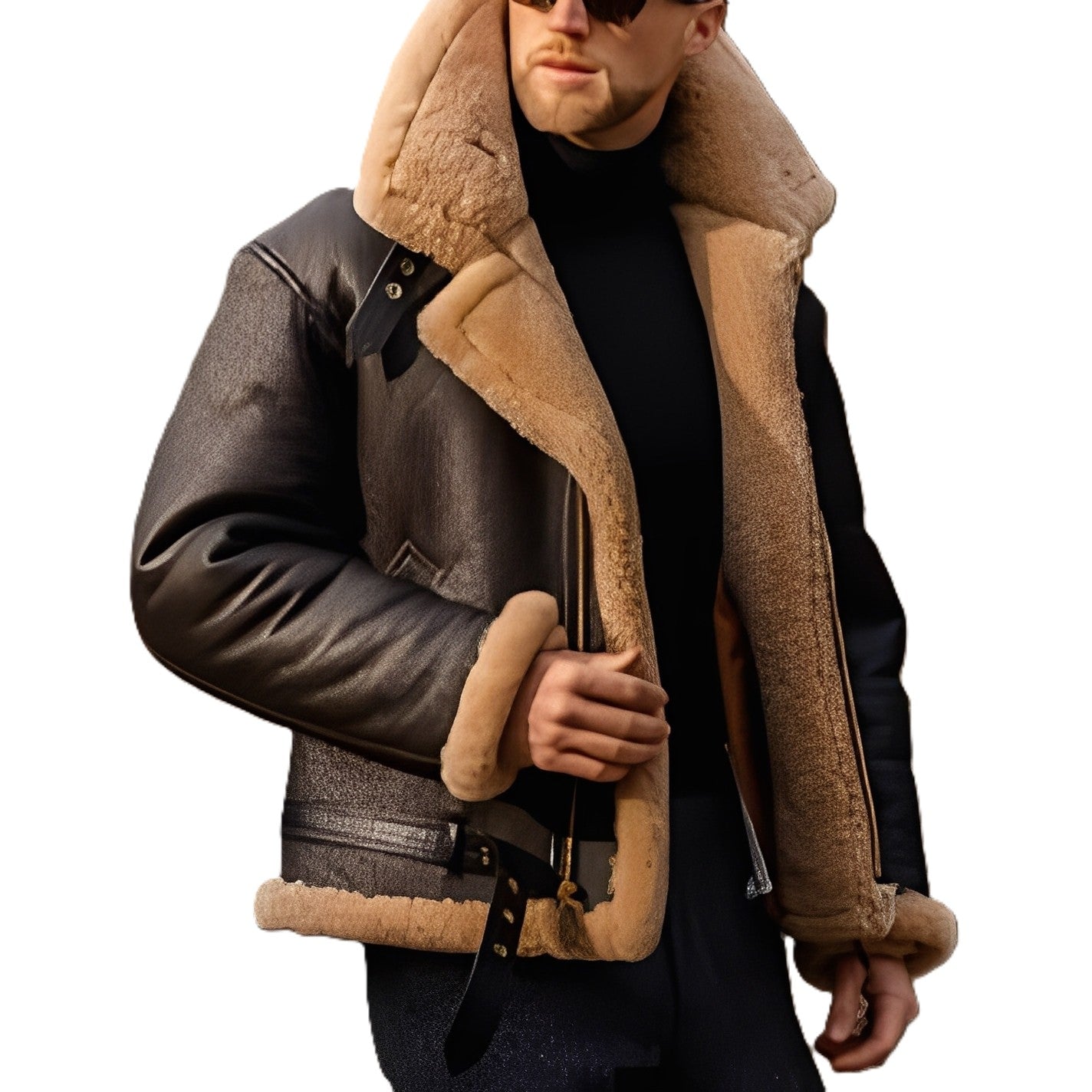 Herrenjacke Sherpa-Futter Stilvoll