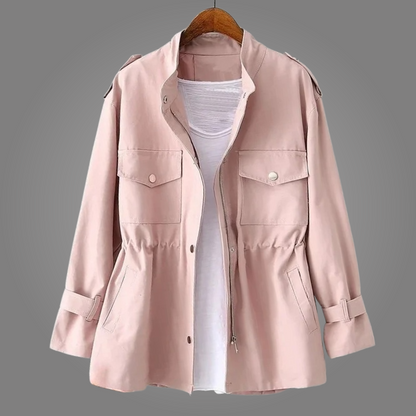 Damen Übergangsjacke Moderner Utility Schnitt Vielseitig