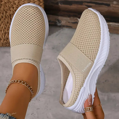 Damen Orthopädische Slip On Schuhe Klettverschluss