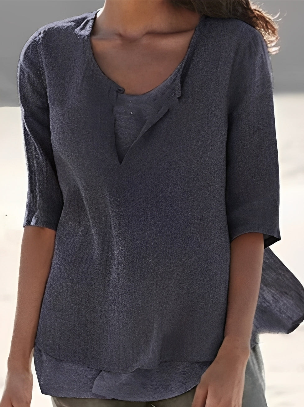 Elegante Damenbluse Lagenlook