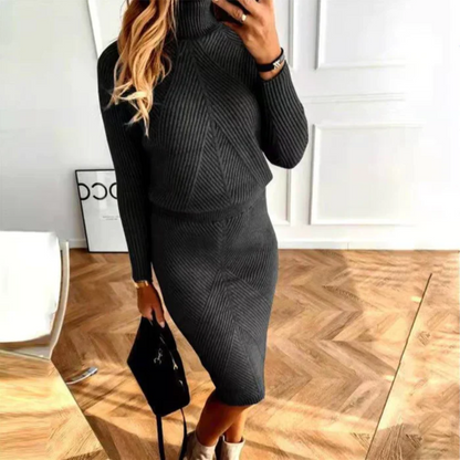 Damen Midi-Sweaterkleid Bequem Stilvoll - Norvielle