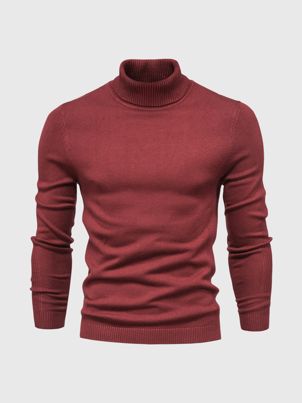Herren Rollkragenpullover Kurz Waschbar