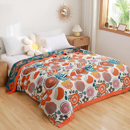 Boho Decke Blumenmuster Cartoon Design - Norvielle
