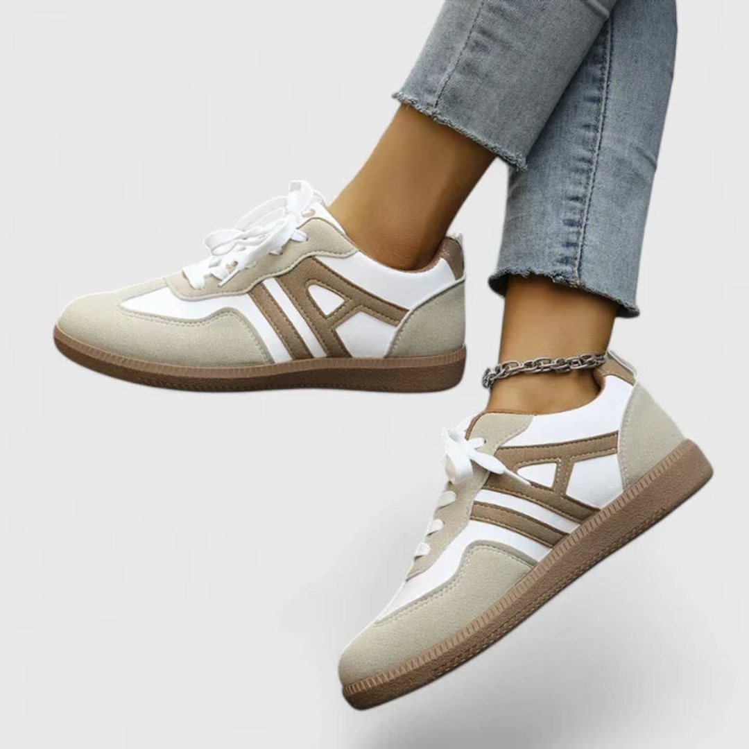 Damen Retro Schnür Sneaker - Norvielle