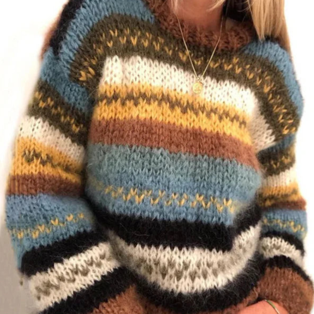 Norvielle Damen Vintage-Pullover Stilvoll - Norvielle