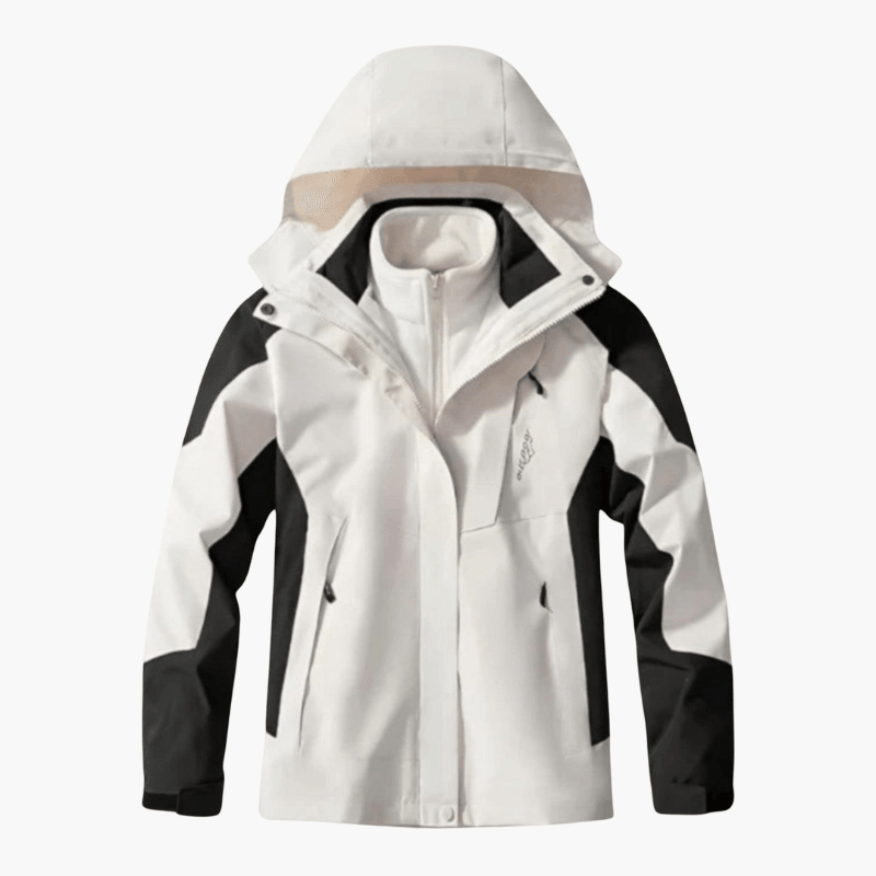 Herren Wanderjacke Lang Winter Daunen Schwarz - Norvielle