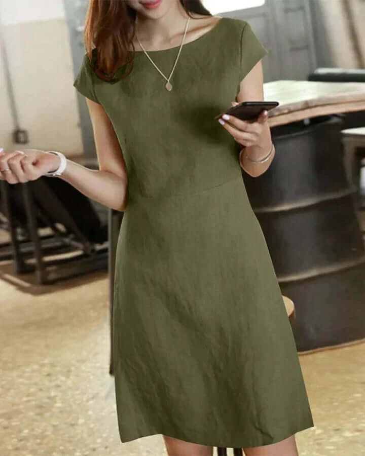 Norvielle Damen Sommerkleid Zarte Ärmel