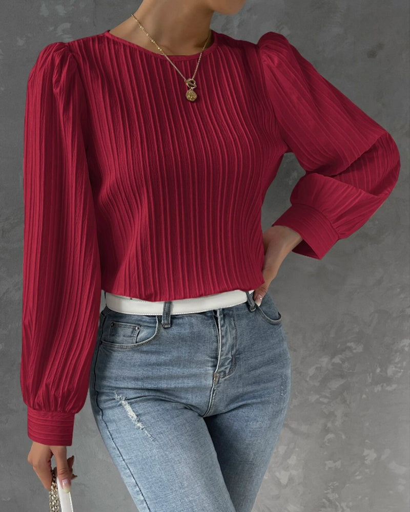 Norvielle Damen Elegantes Rundhals-Shirt