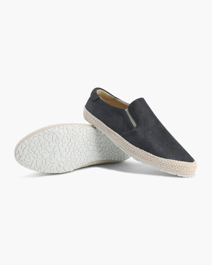 Herren Slip-On Espadrille Wildleder Jute-Sohle