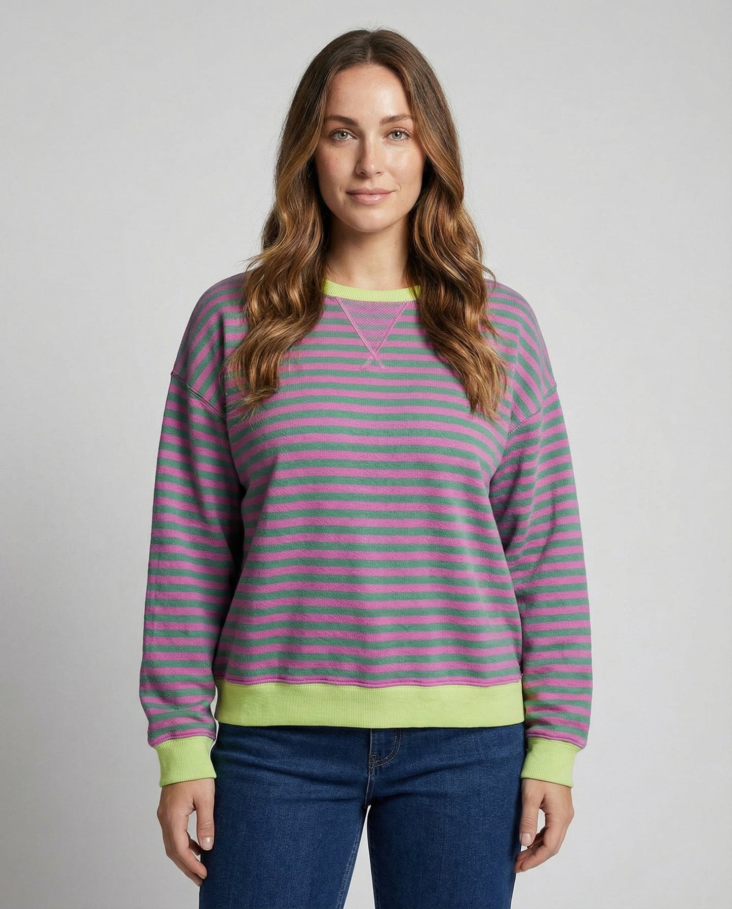 Damen Oversized Pullover Streifen Norvielle - Norvielle