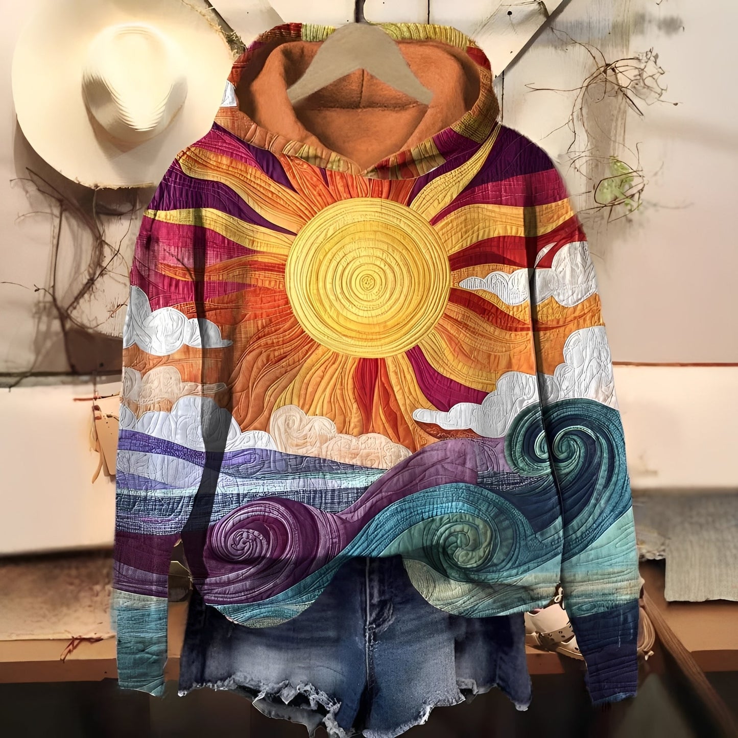 Séraphine Damen Hoodie Digitaldruck