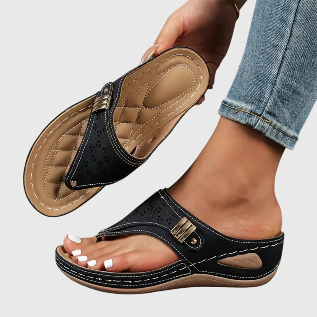 Damen Slip-On Sandalen Flach - Norvielle