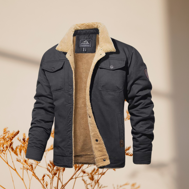 Herren Bomberjacke Jeans Blau - Norvielle
