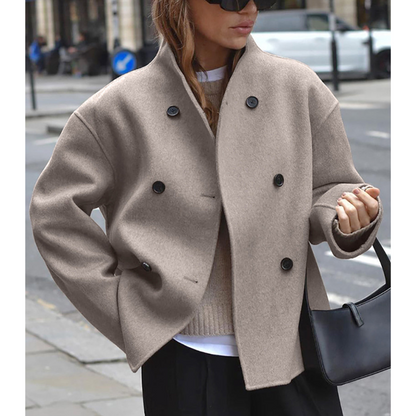 Norvielle Damen Oversized Mantel Übergangsjacke