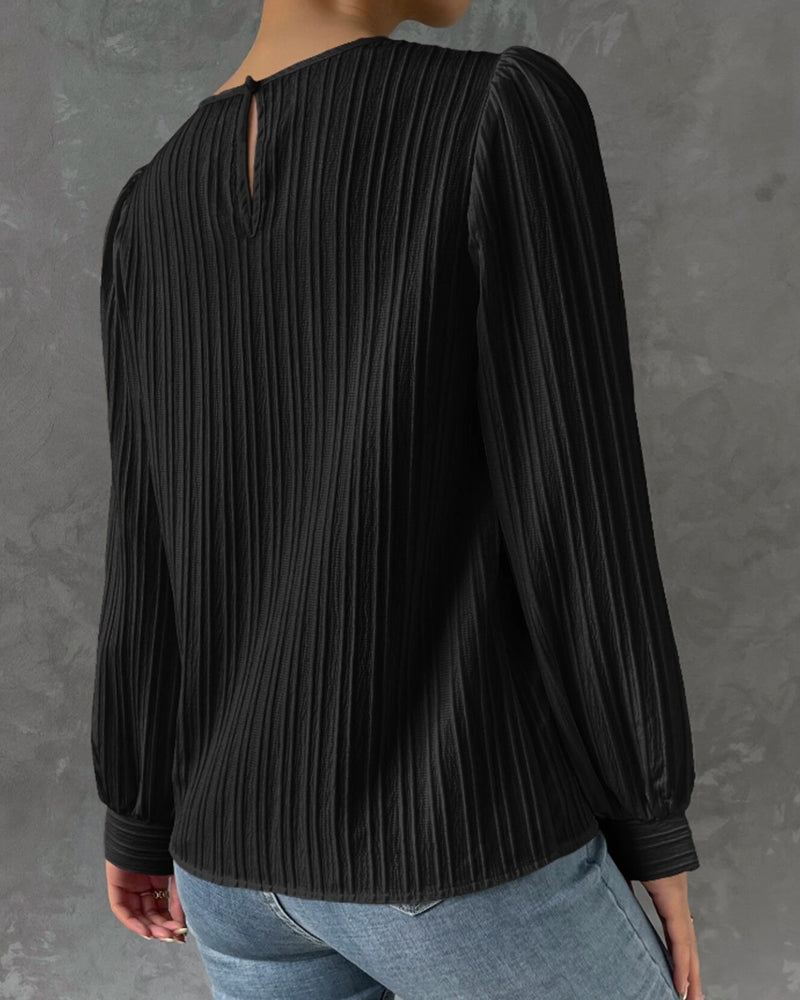 Norvielle Damen Elegantes Rundhals-Shirt