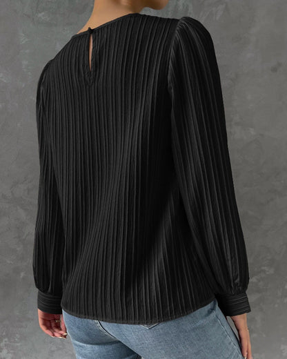 Norvielle Damen Elegantes Rundhals-Shirt