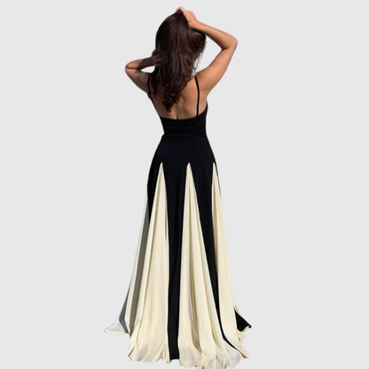 Damen Maxikleid Elegantes Ausschnittkleid