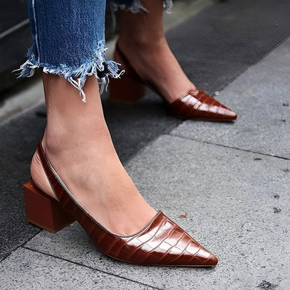 Damen Sandalen Klassisch Spitze Zehenpartie Schwarz - Norvielle