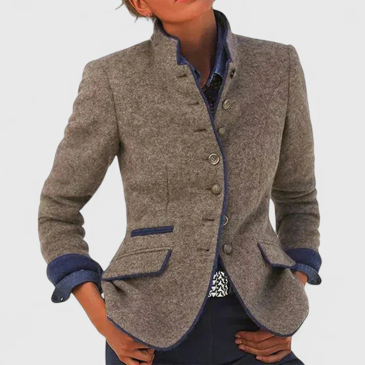 Damen Formeller Cardigan mit Knöpfen Anthrazit