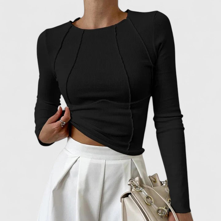 Damen Langarmshirt Eng Anliegend - Norvielle