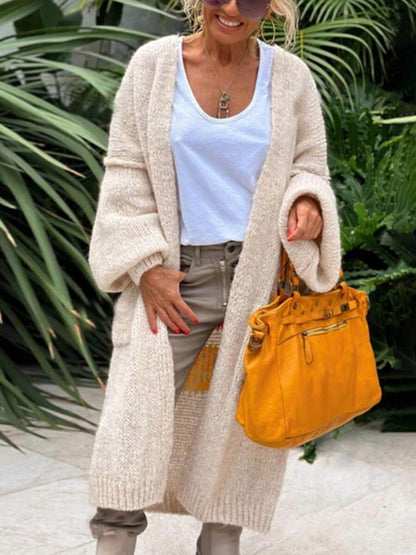 Damen Große Größe Herzmuster Strickcardigan