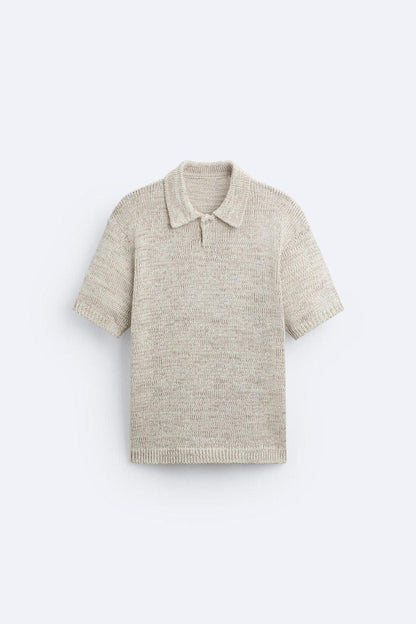 Herren Poloshirt Gestrickt Vintage-Look - Norvielle