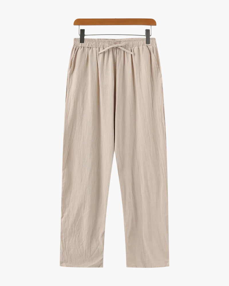 Herren Sommer-Outfit Leinen 3-teilig Beige
