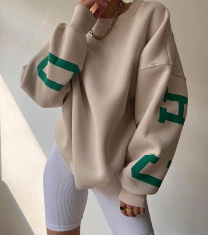 Damen Pullover Weite Passform Gleichmäßige Silhouette