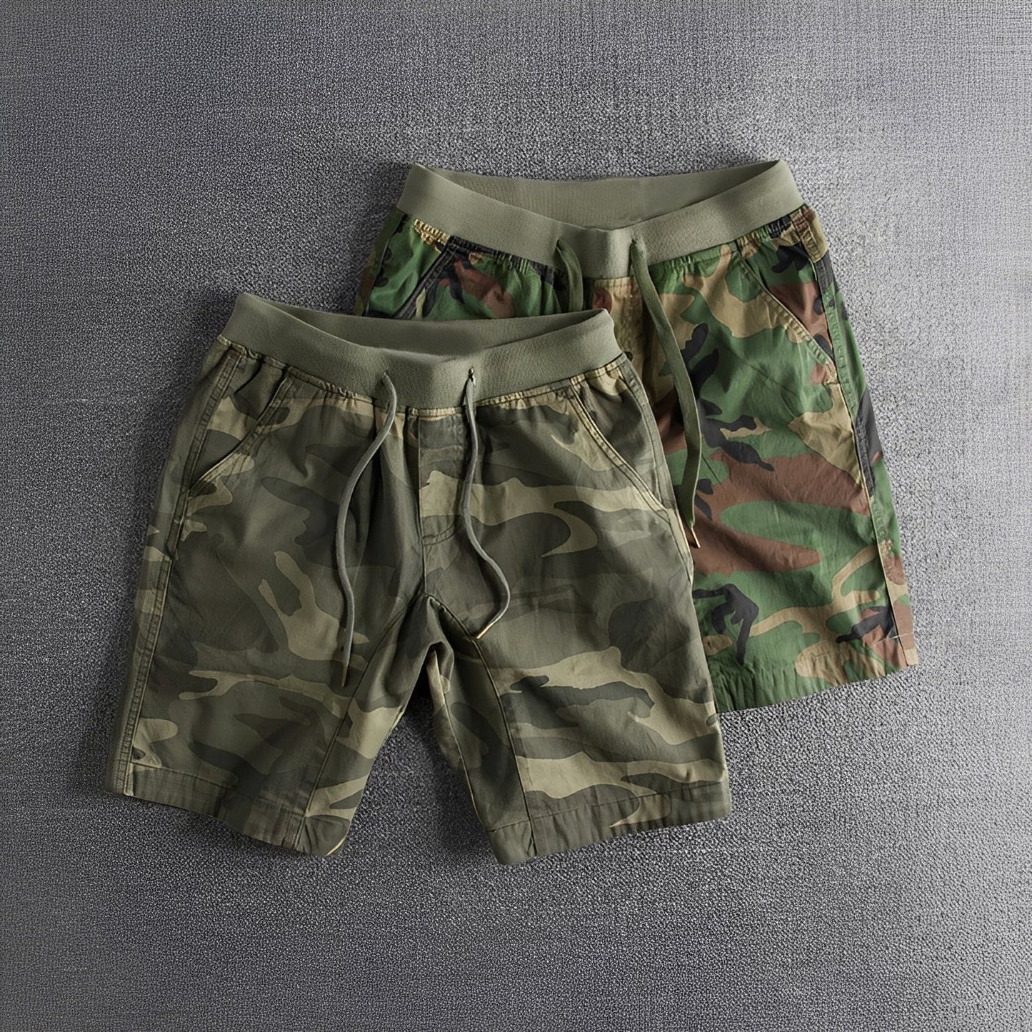Herren Taktische Camouflage-Shorts Stretch-Bund Olivgrün