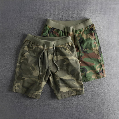 Herren Taktische Camouflage-Shorts Stretch-Bund Olivgrün