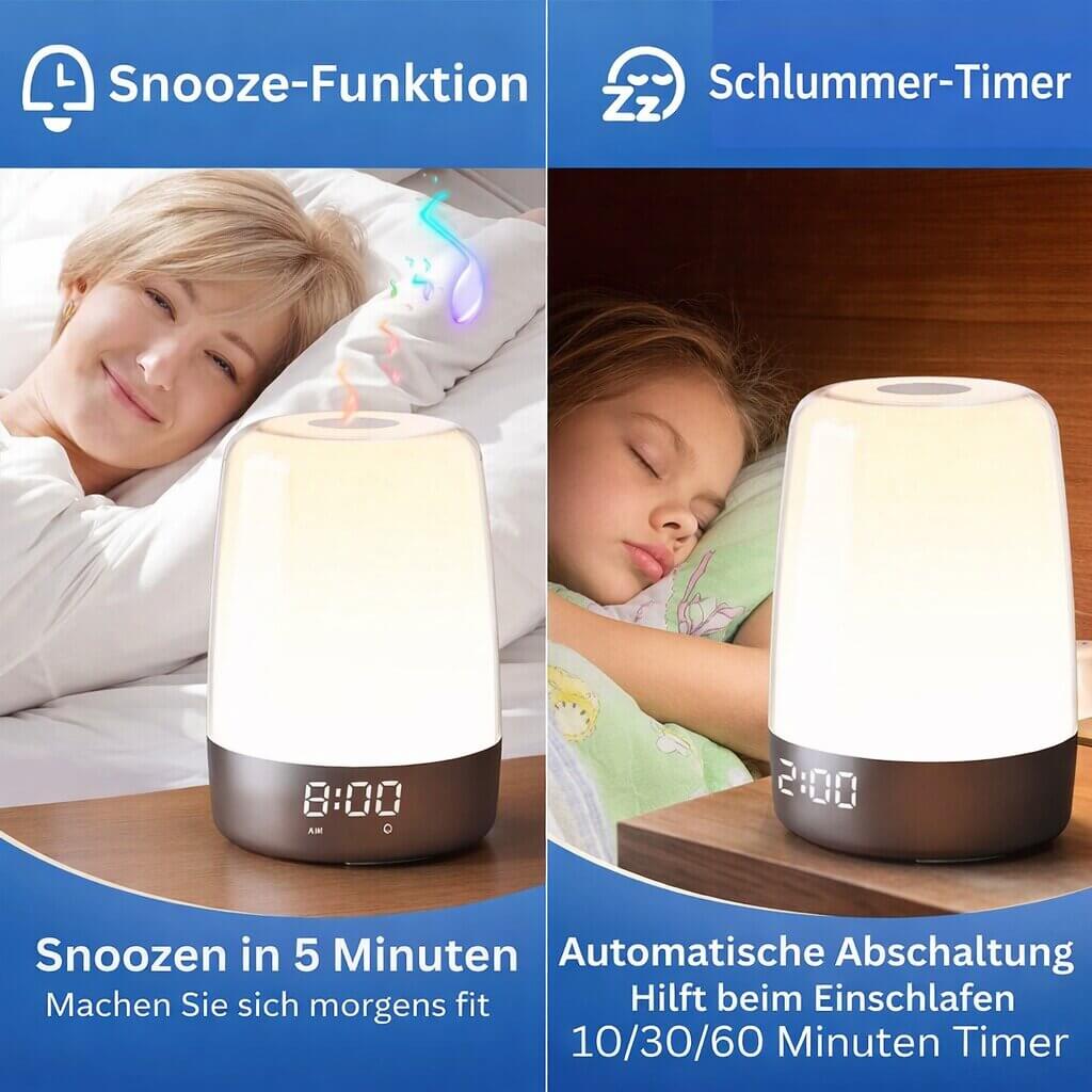 Tageslicht Wecker Lichttherapie Lampe