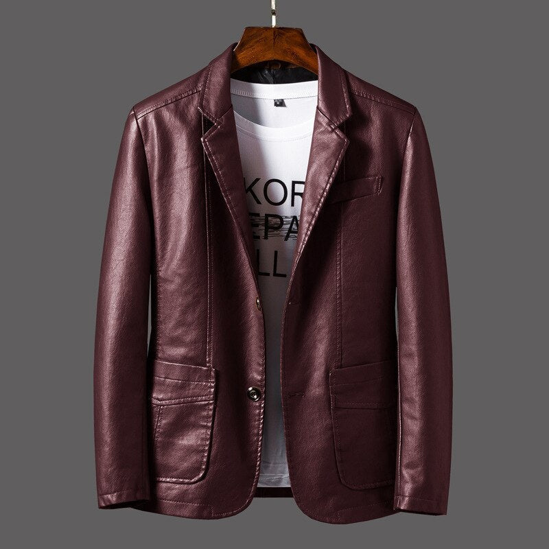 Norvielle Herren Lederjacke Modisch
