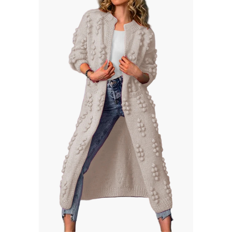 Norvielle Damen Strickjacke Stilvoll Beige - Norvielle