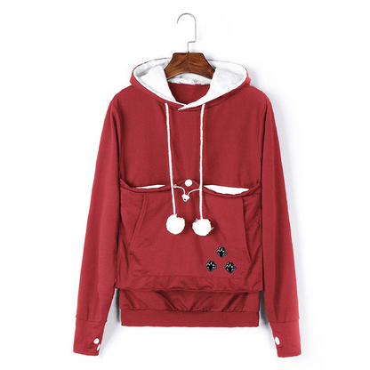 Norvielle Damen Hoodie Kapuze Katzentasche