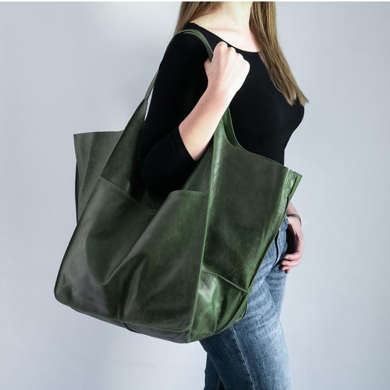 Damen Handtasche Groß Lederoptik