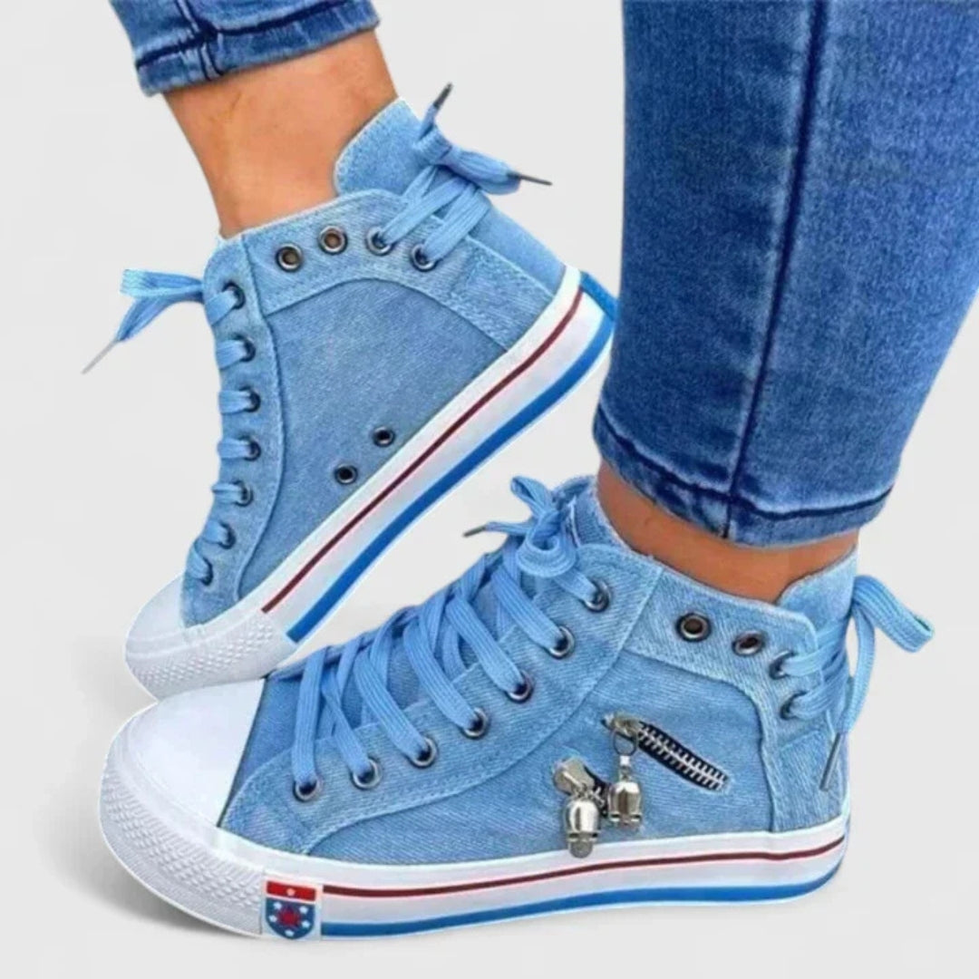 Damen Hochgeschnittenen Denim Sneaker - Norvielle