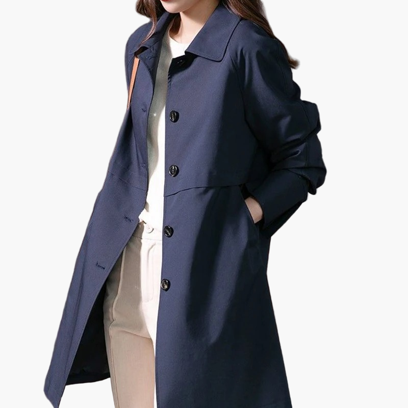 Damen Wintermantel Klassisch Button-Up - Norvielle